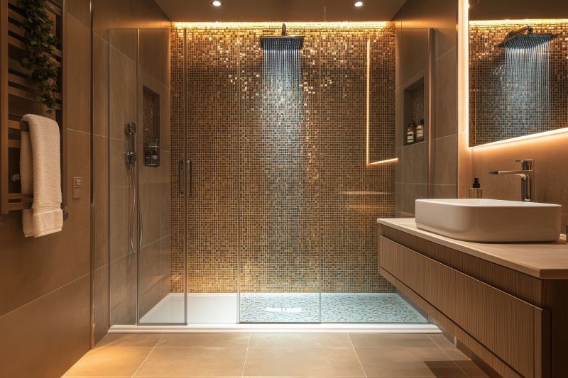 Elegant Shower with LED Lighting